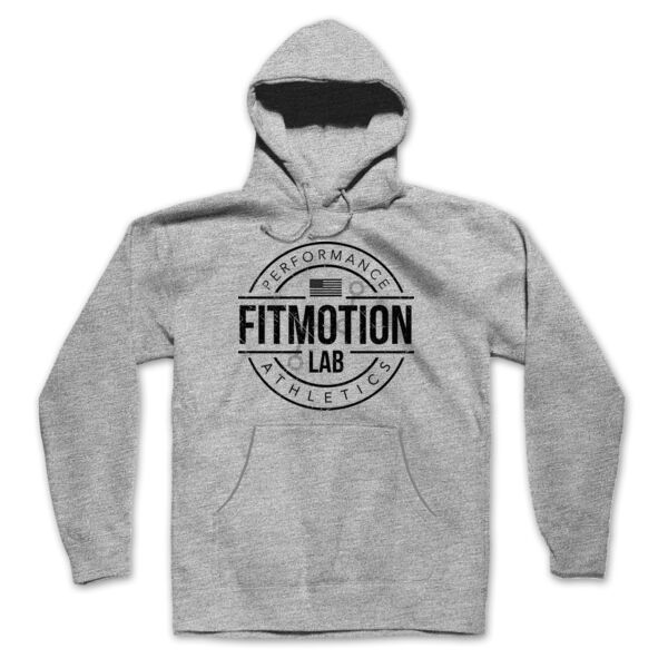 FITMOTION - BADGE - MEN'S HOODIE - LIGHT GRAY HEATHER - NQ34ZS Thumbnail